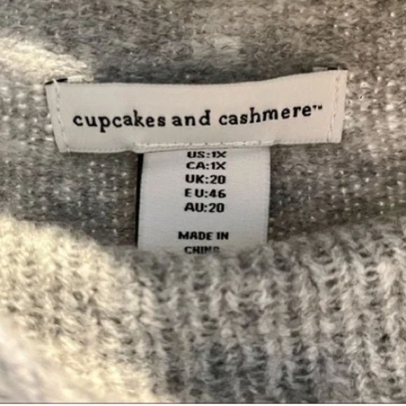 CUPCAKES and cashmere womens gray knit snowflake seasonal tunic sweater - Picture 11 of 11